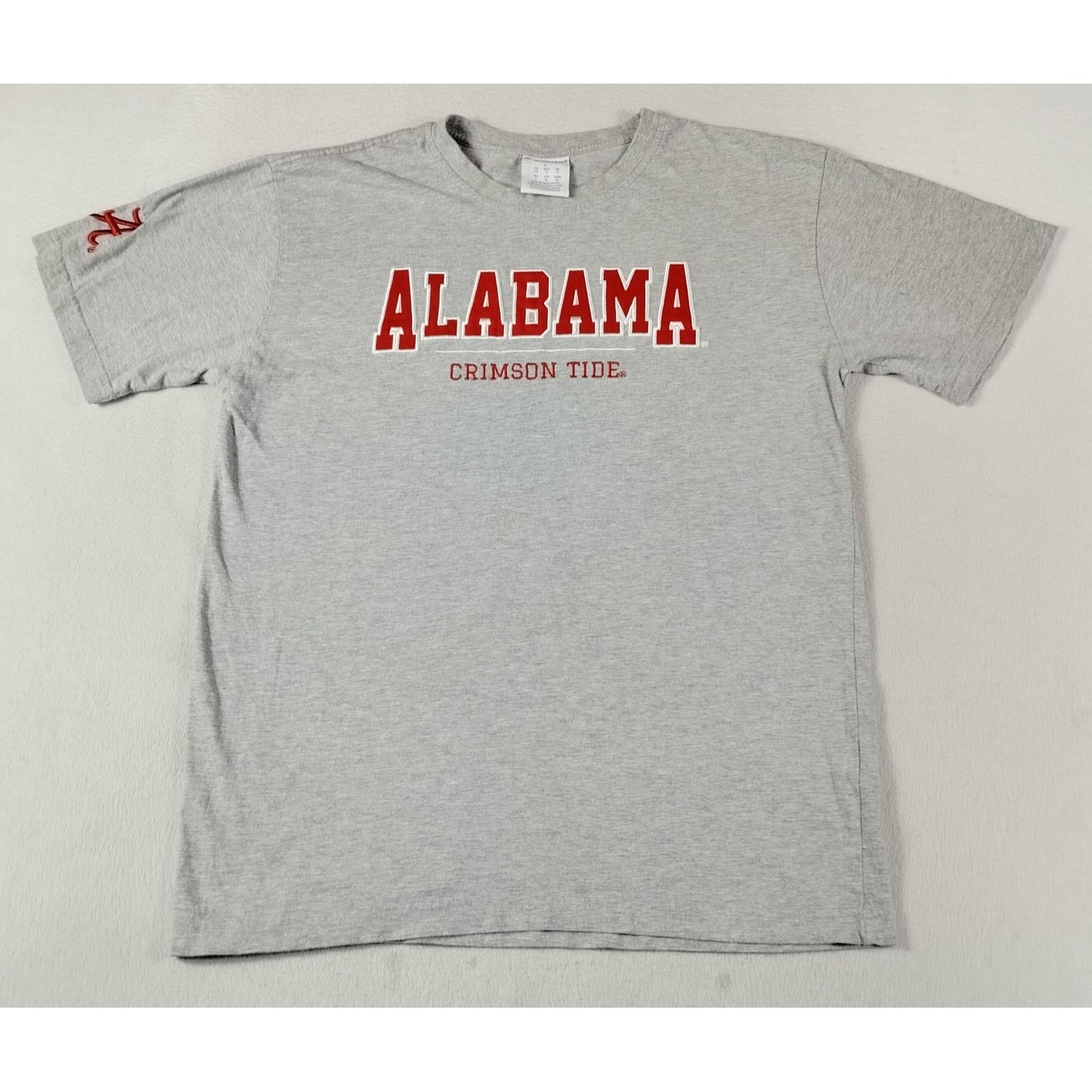 Alabama Crimson Tide Shirt Mens Large Gray Ncaa Football Champion Embroidered